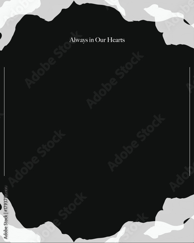 A dramatic deep-black watercolor texture with soft tonal variations around an empty center.