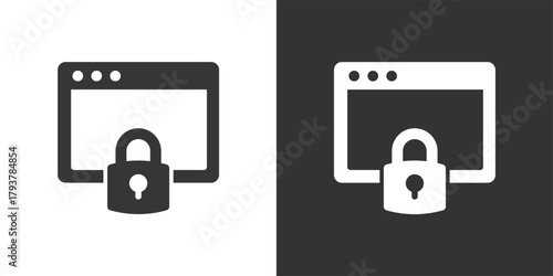 templateWeb Security icon. Solid glyph series icon