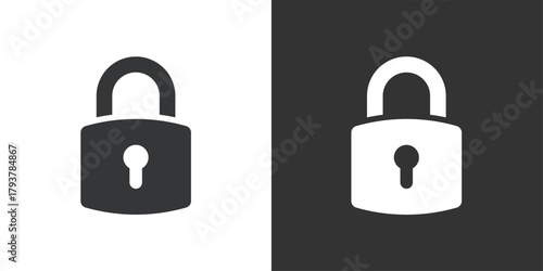 templLocked Padlock icon. Solid glyph series icon
