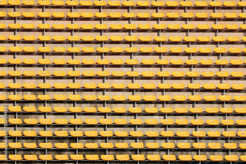 yellow seat at stadium 