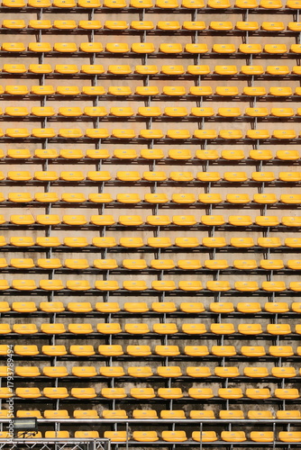yellow seat at stadium 
