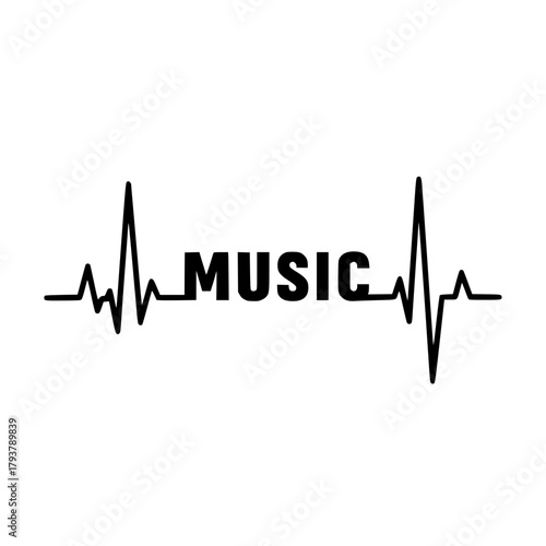A minimalist monochrome illustration captures the essence of music, transforming the rhythm of life into a visual symphony. This graphic artwork, set against a pristine backdrop. vector illustration