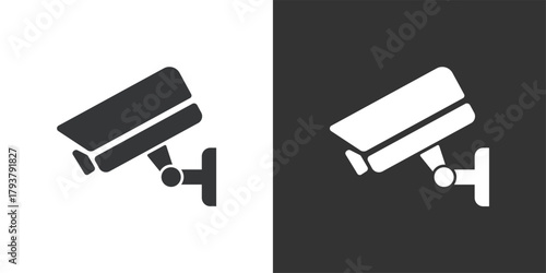 Surveillance Camera icon. Solid glyph series icon