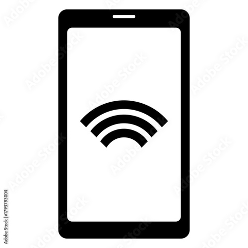 スマホ画面に電波アイコン