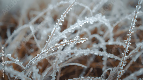 Soft Focus Macro of Delicate Ice Flower Formations