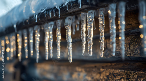 Delicate Intricate Frost Pattern on Glass or Window