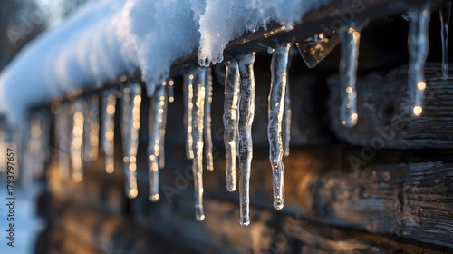 Intricate Ice Crystal Formations on Dark Background