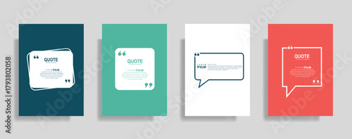 Vibrant quote box templates for social media posts and marketing campaigns, perfect for adding personality to your brand messaging and engaging with customers