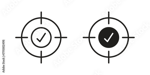 Accuracy icon collection with multiple styles. EPS10