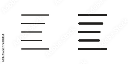 Align left icon collection with multiple styles. EPS10
