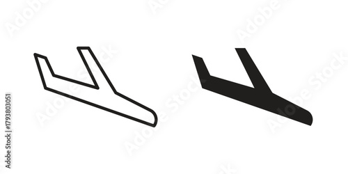 Arrival icon collection with multiple styles. EPS10