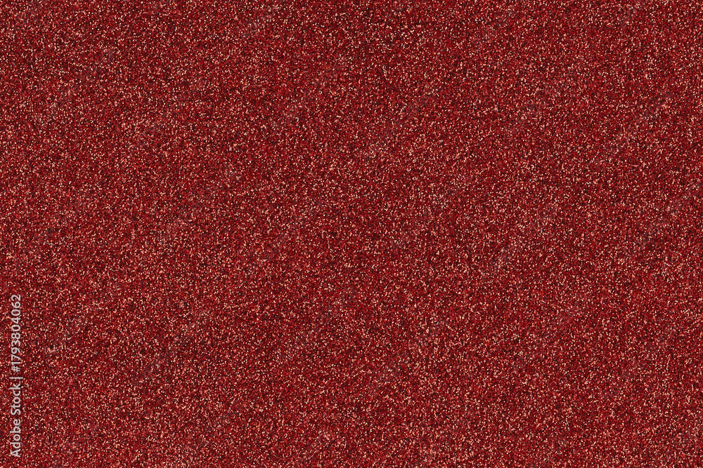 Fototapeta premium Christmas Red Glitter Macro Texture – Real Fine Glitter Cardstock Close-Up, High-Detail Scan