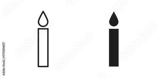 Candle icon collection with multiple styles. EPS10