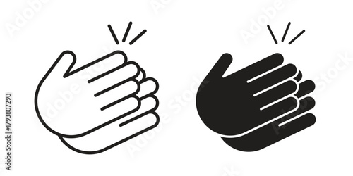 Clap icon collection with multiple styles. EPS10