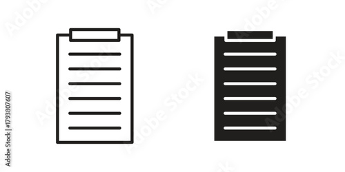 Clipboard icon collection with multiple styles. EPS10