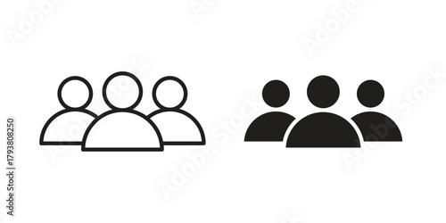 Community icon collection with multiple styles. EPS10