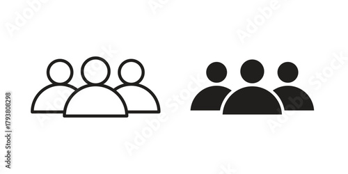 Community icon collection with multiple styles. EPS10