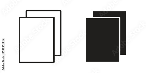 Copy icon collection with multiple styles. EPS10