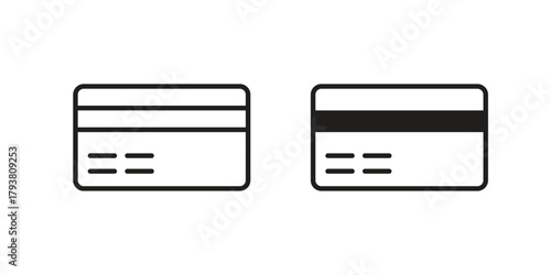 Credit card icon collection with multiple styles. EPS10