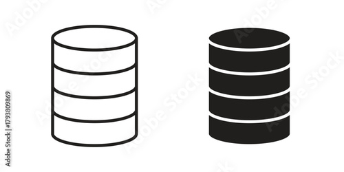 Database icon collection with multiple styles. EPS10