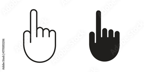 Finger icon collection with multiple styles. EPS10