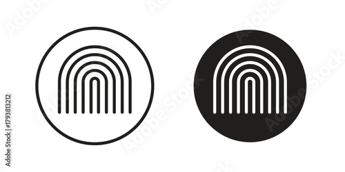 Fingerprint icon collection with multiple styles. EPS10