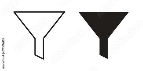 Funnel icon collection with multiple styles. EPS10