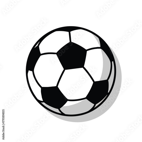 Soccer Ball Icon Simple Graphic Design Sport Equipment