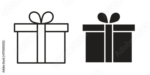Gift icon collection with multiple styles. EPS10