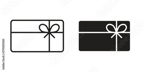 Gift card icon collection with multiple styles. EPS10