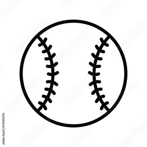 Simple Baseball Icon Graphic Design