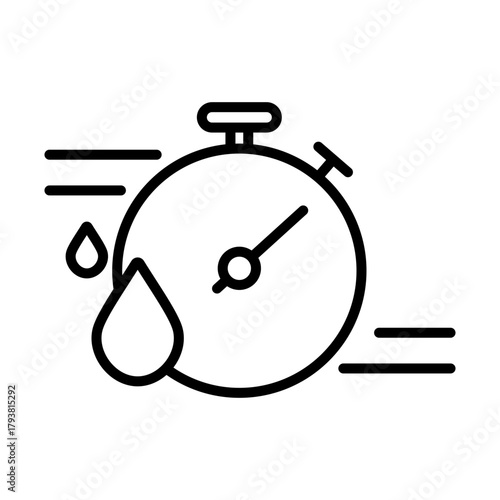 Speed and Time Icon Depicting Fast Action and Deadlines