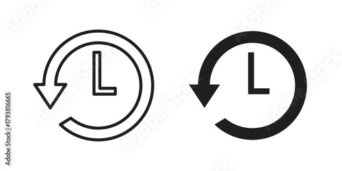 History icon collection with multiple styles. EPS10