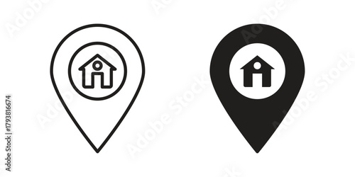 Home location icon collection with multiple styles. EPS10