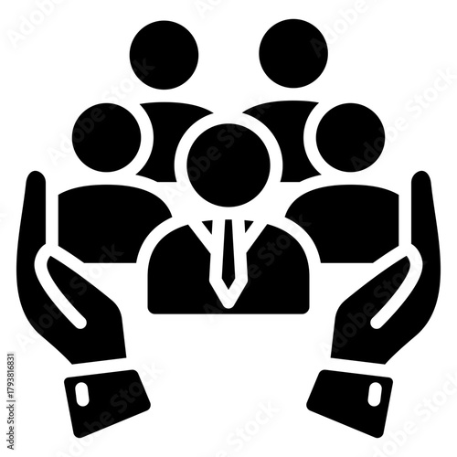 Community Care Mini Illustration Icon. Use For Modern Concept, Print, Ui, Ux Kit, Web And App Development. Vector Related To Business Finance, Management And More