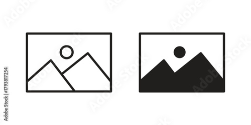 Image icon collection with multiple styles. EPS10
