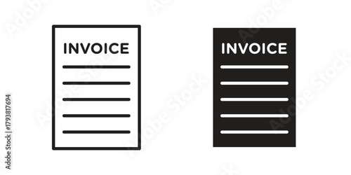 Invoice icon collection with multiple styles. EPS10