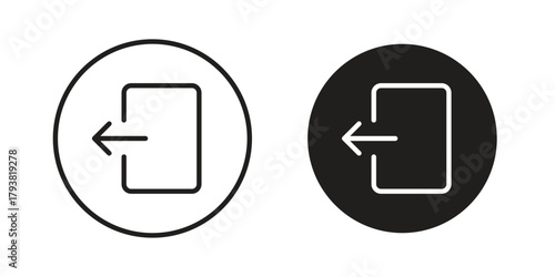 Log out icon collection with multiple styles. EPS10