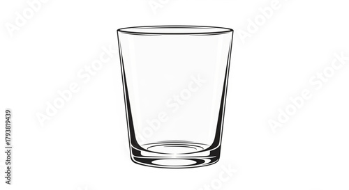 Empty glass vector ilustration 