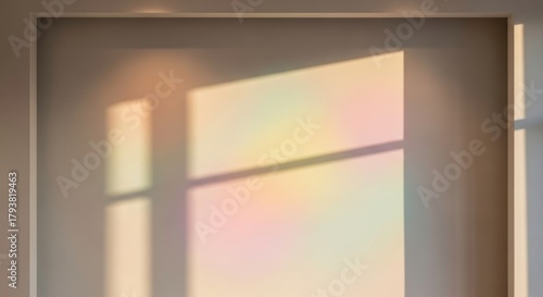 Wallpaper Mural Rainbow light cast on a wall from a window, creating a colorful and abstract pattern Torontodigital.ca