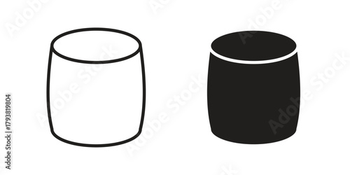 Marshmallow icon collection with multiple styles. EPS10