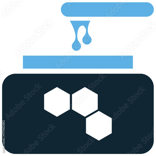 Wax Icon Vector Ideal for hair removal products, candle making, cosmetic ingredients, and graphics related to heat-based beauty treatments.