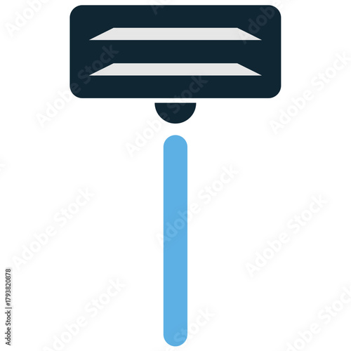 Razor Blade Icon Vector Ideal for shaving, grooming, hair removal products, and graphics related to personal hygiene and clean edges.