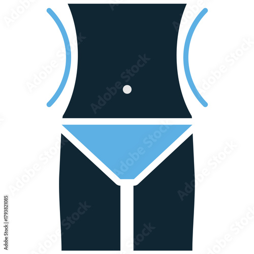 Slim Body Icon Vector Ideal for fitness, diet, weight loss, health, beauty, and wellness programs and promotional graphics.