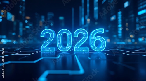 2026 Futuristic Digital Cityscape Innovation Technology in a Cyber World