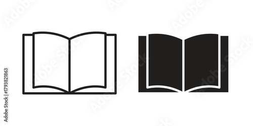 open book icon collection with multiple styles. EPS10