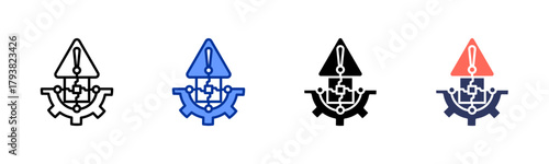 Digital Countermeasures icon set multiple style collection