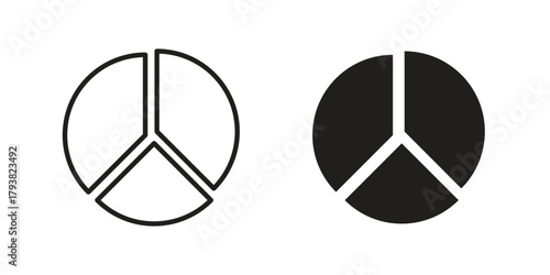 Pie chart icon collection with multiple styles. EPS10