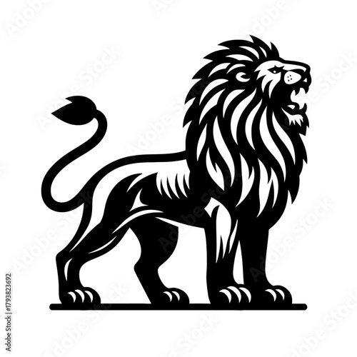 A Roaring Lion Full Body Stan...