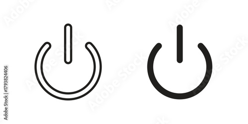 Power button icon collection with multiple styles. EPS10